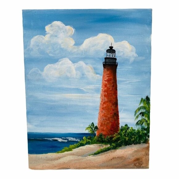 Lighthouse Painting - Hand painted - Picture 1 of 10